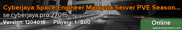 Cyberjaya Space Engineer Malaysia Server PVE Season 3 2024