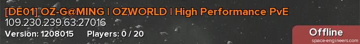 [DE01] OZ-G@MING | OZWORLD | High Performance PvE