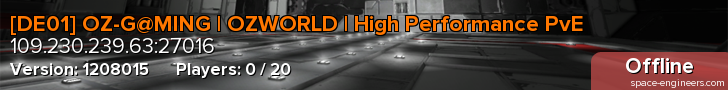 [DE01] OZ-G@MING | OZWORLD | High Performance PvE