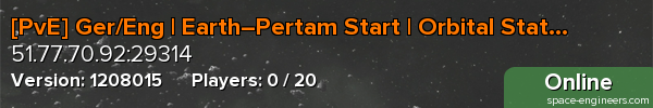 [PvE] Ger/Eng | Earth–Pertam Start | Orbital Station