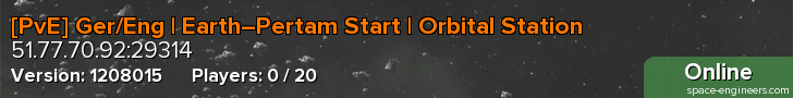 [PvE] Ger/Eng | Earth–Pertam Start | Orbital Station