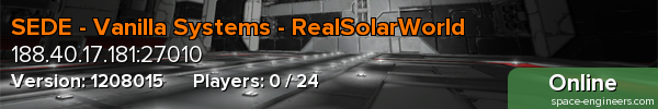 SEDE - Vanilla Systems - RealSolarWorld